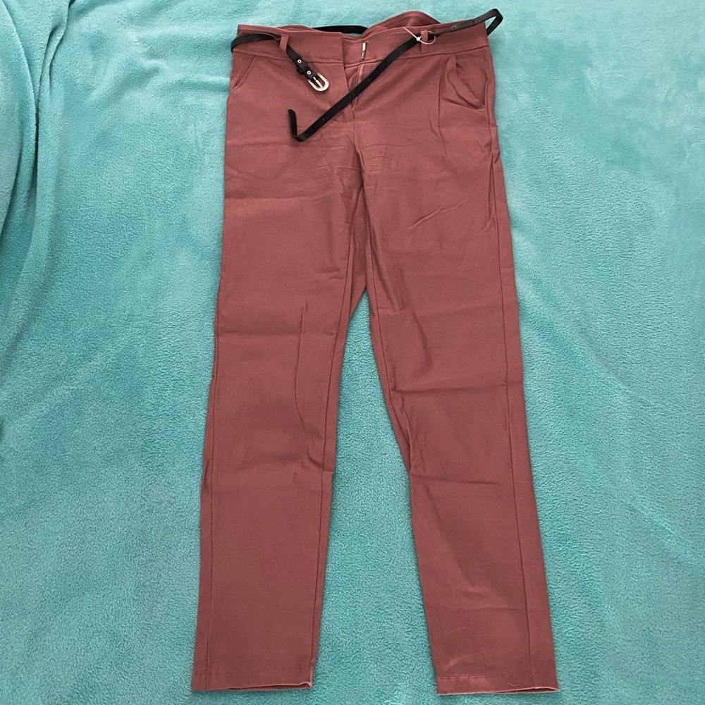 Love me pink pants w/belt